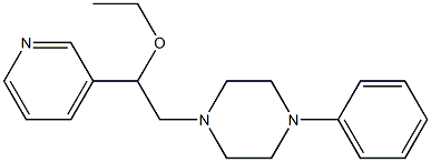 1-[2-Ethoxy-2-(3-pyridinyl)ethyl]-4-phenylpiperazine 구조식 이미지