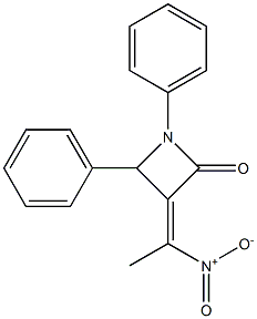 1-Phenyl-3-(1-nitroethylidene)-4-phenylazetidin-2-one Structure