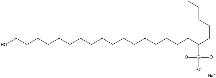 23-Hydroxytricosane-6-sulfonic acid sodium salt Structure