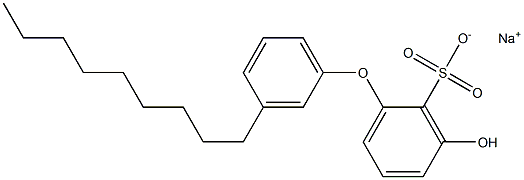 3-Hydroxy-3'-nonyl[oxybisbenzene]-2-sulfonic acid sodium salt 구조식 이미지