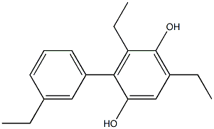 3,5-Diethyl-2-(3-ethylphenyl)benzene-1,4-diol Structure