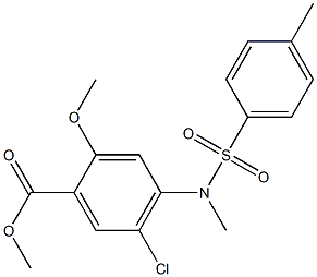 5-Chloro-2-methoxy-4-[methyl(p-tolylsulfonyl)amino]benzoic acid methyl ester Structure