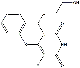 5-Fluoro-1-[(2-hydroxyethoxy)methyl]-6-(phenylthio)pyrimidine-2,4(1H,3H)-dione 구조식 이미지