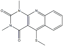 1,3-Dimethyl-5-(methylthio)pyrimido[4,5-b]quinoline-2,4(1H,3H)-dione Structure