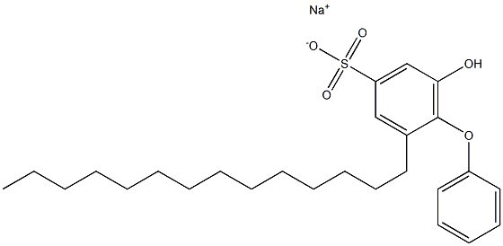 6-Hydroxy-2-tetradecyl[oxybisbenzene]-4-sulfonic acid sodium salt 구조식 이미지