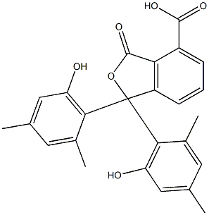 1,3-Dihydro-1,1-bis(6-hydroxy-2,4-dimethylphenyl)-3-oxoisobenzofuran-4-carboxylic acid Structure