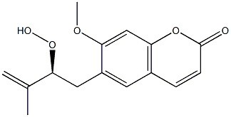 6-[(2S)-2-Hydroperoxy-3-methyl-3-butenyl]-7-methoxycoumarin 구조식 이미지