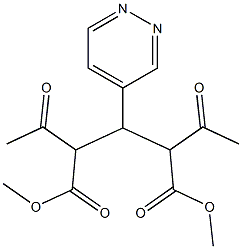 2,4-Diacetyl-3-(4-pyridazinyl)glutaric acid dimethyl ester 구조식 이미지