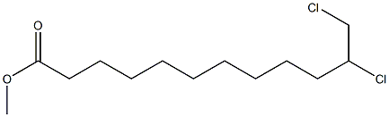 11,12-Dichlorododecanoic acid methyl ester Structure