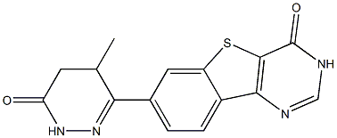 4,5-Dihydro-5-methyl-6-[(3,4-dihydro-4-oxo[1]benzothieno[3,2-d]pyrimidin)-7-yl]pyridazin-3(2H)-one Structure