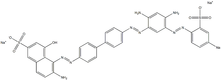 6-Amino-5-[[4'-[[2,4-diamino-5-[(4-sodiosulfophenyl)azo]phenyl]azo]-1,1'-biphenyl-4-yl]azo]-4-hydroxynaphthalene-2-sulfonic acid sodium salt Structure