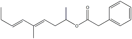 Phenylacetic acid 1,4-dimethyl-3,5-octadienyl ester Structure