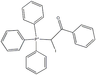 (2-Phenyl-1-iodo-2-oxoethyl)triphenylphosphonium 구조식 이미지