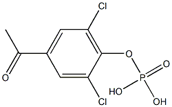 2,6-Dichloro-4-acetylphenol phosphate 구조식 이미지