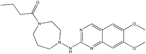 2-[[(1-Butyrylhexahydro-1H-1,4-diazepin)-4-yl]amino]-6,7-dimethoxyquinazoline Structure