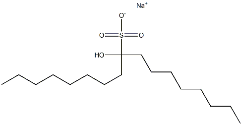 9-Hydroxyheptadecane-9-sulfonic acid sodium salt 구조식 이미지