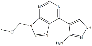 9-(Methoxymethyl)-6-(3-amino-1H-pyrazol-4-yl)-9H-purine 구조식 이미지