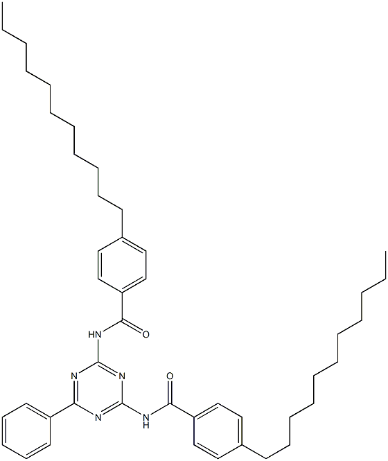 N,N'-(6-Phenyl-1,3,5-triazine-2,4-diyl)bis(4-undecylbenzamide) 구조식 이미지