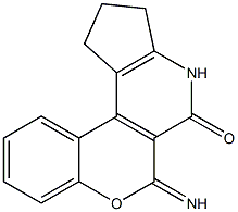 1,2,3,6-Tetrahydro-6-imino[1]benzopyrano[4,3-d]cyclopenta[b]pyridin-5(4H)-one Structure