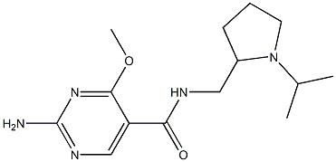 2-Amino-N-[(1-isopropyl-2-pyrrolidinyl)methyl]-4-methoxy-5-pyrimidinecarboxamide Structure