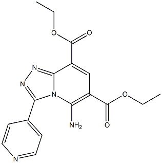 5-Amino-3-(4-pyridinyl)-1,2,4-triazolo[4,3-a]pyridine-6,8-dicarboxylic acid diethyl ester 구조식 이미지