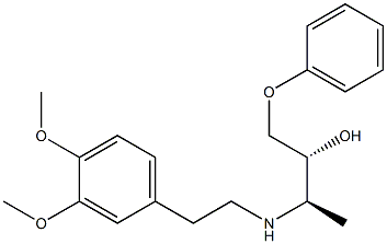 (2R,3R)-3-[[2-(3,4-Dimethoxyphenyl)ethyl]amino]-1-phenoxy-2-butanol Structure