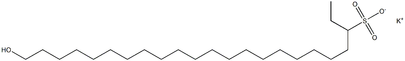 23-Hydroxytricosane-3-sulfonic acid potassium salt Structure