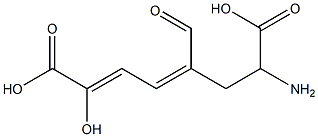 7-Amino-5-formyl-2-hydroxy-2,4-octadienedioic acid 구조식 이미지