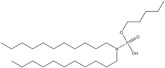 N,N-Diundecylamidophosphoric acid hydrogen pentyl ester Structure