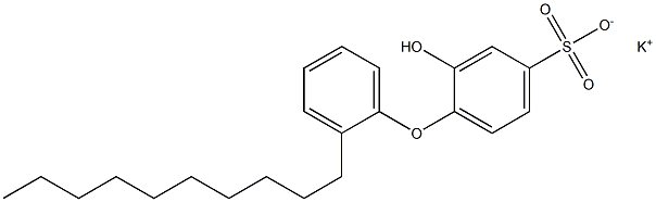 2-Hydroxy-2'-decyl[oxybisbenzene]-4-sulfonic acid potassium salt Structure