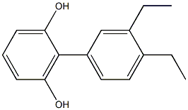 2-(3,4-Diethylphenyl)benzene-1,3-diol 구조식 이미지