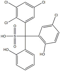 (3-Chloro-6-hydroxyphenyl)(2,3,5-trichlorophenyl)(2-hydroxyphenyl)methanesulfonic acid Structure