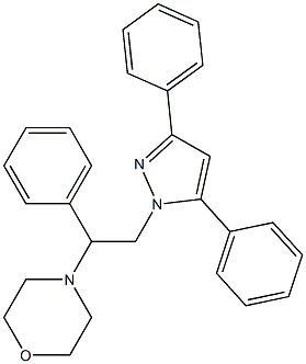 3,5-Diphenyl-1-[2-phenyl-2-(morpholino)ethyl]-1H-pyrazole Structure