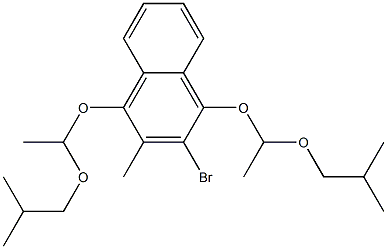 2-Bromo-1,4-bis[1-(isobutoxy)ethoxy]-3-methylnaphthalene 구조식 이미지