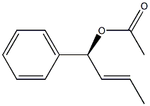 (+)-Acetic acid (S,E)-1-phenyl-2-butenyl ester 구조식 이미지