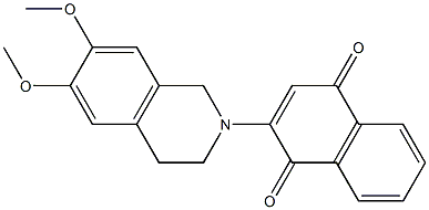 2-[(6,7-Dimethoxy-1,2,3,4-tetrahydroisoquinolin)-2-yl]-1,4-naphthoquinone Structure
