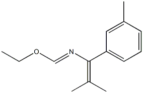 1-(3-Methylphenyl)-1-[(ethoxy)methyleneamino]-2-methyl-1-propene 구조식 이미지