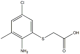 (2-Amino-5-chloro-3-methylphenylthio)acetic acid 구조식 이미지