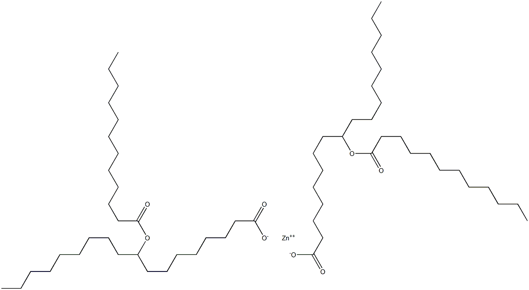Bis(9-lauroyloxystearic acid)zinc salt Structure