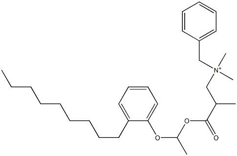 N,N-Dimethyl-N-benzyl-N-[2-[[1-(2-nonylphenyloxy)ethyl]oxycarbonyl]propyl]aminium Structure