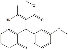 1,4,5,6,7,8-Hexahydro-2-methyl-4-(3-methoxyphenyl)-5-oxoquinoline-3-carboxylic acid methyl ester Structure