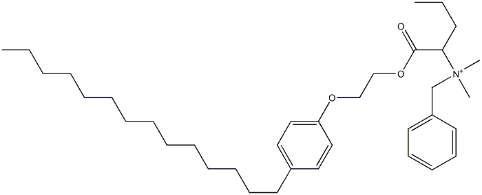 N,N-Dimethyl-N-benzyl-N-[1-[[2-(4-tetradecylphenyloxy)ethyl]oxycarbonyl]butyl]aminium Structure