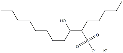 7-Hydroxypentadecane-6-sulfonic acid potassium salt Structure