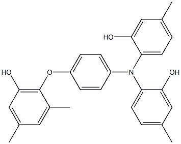 N,N-Bis(2-hydroxy-4-methylphenyl)-4-(6-hydroxy-2,4-dimethylphenoxy)benzenamine Structure