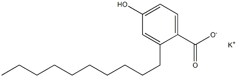 2-Decyl-4-hydroxybenzoic acid potassium salt Structure