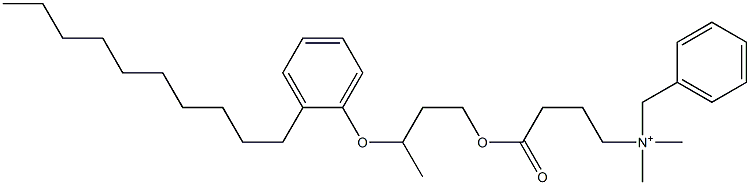 N,N-Dimethyl-N-benzyl-N-[3-[[3-(2-decylphenyloxy)butyl]oxycarbonyl]propyl]aminium 구조식 이미지