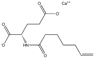 N-(6-Heptenoyl)glutamic acid calcium salt 구조식 이미지