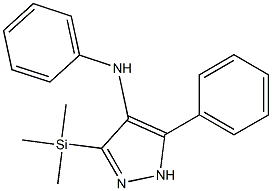 5-Phenyl-4-(phenylamino)-3-(trimethylsilyl)-1H-pyrazole 구조식 이미지
