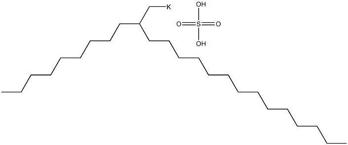 Sulfuric acid 2-nonylhexadecyl=potassium salt 구조식 이미지