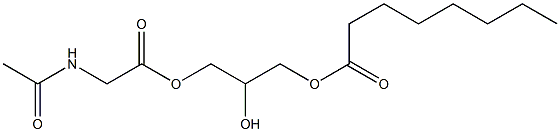 1-[(N-Acetylglycyl)oxy]-2,3-propanediol 3-octanoate 구조식 이미지